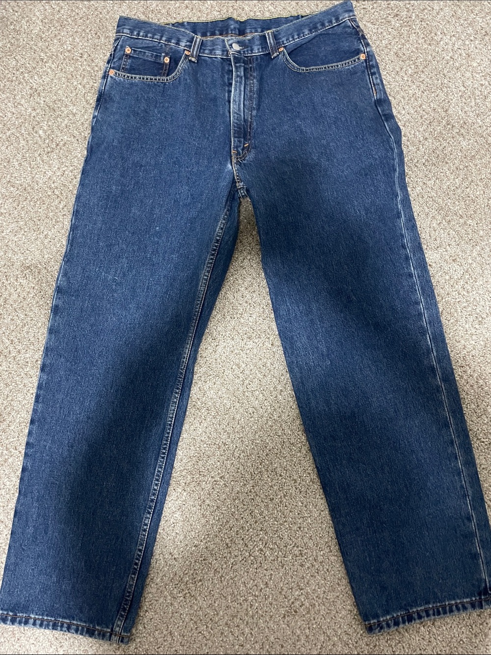Levi’s Classic Men's Dark Blue Straight-Leg Jeans 38 X 32